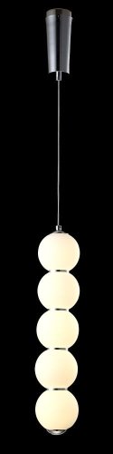 Светильник подвесной LED DESI SP5 CHROME/WHITE Crystal Lux белый 1 лампа, основание хром в стиле современный шар фото 4
